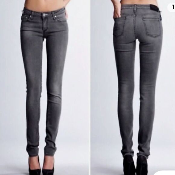 Acne Kex Nightster Low Rise Grey Denim US 30 - Picture 2 of 8